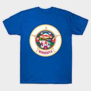 Flag of Minnesota State USA T-Shirt